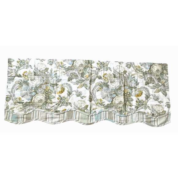 Waverly Spring Bling Platinum Valance 52" x 18"- (21") Set of 3 EXCELLENT! - Picture 6 of 8